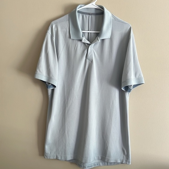 Lululemon Tech Pique Polo Light Blue/Grey - Picture 3 of 12